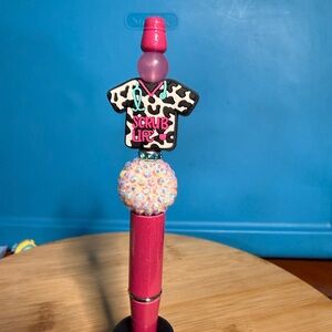 “Scrub Life” Beaded Pen